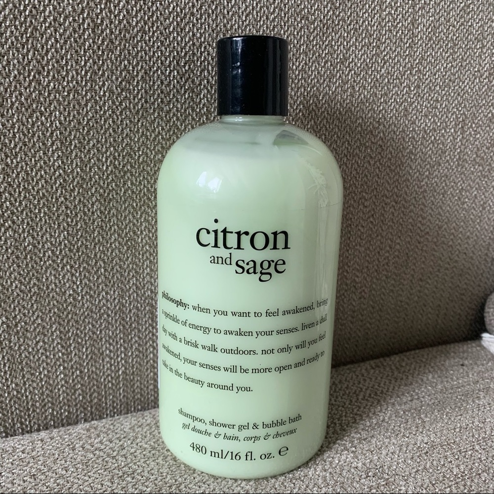 Philosophy Citron and sage shampoo, shower gel & bubble bath.